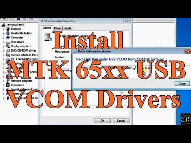 How to Install MTK VCOM Drivers On Windows 7 (32bit&64bit) Download mtk vcom preloader driver