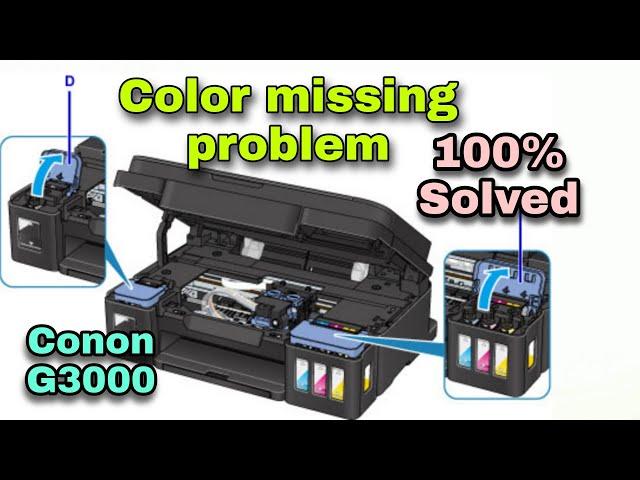 canon pixma G3000,G3010,G3020 color missing solved