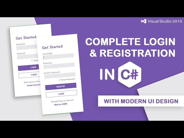 How to Create Complete Login and Registration System (Multiple Accounts) in C# 2020 | C# Tutorial