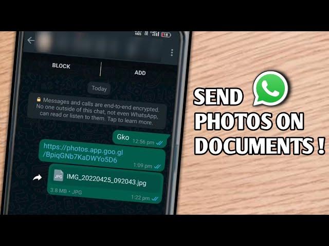 how to send photos in documents on whatsapp