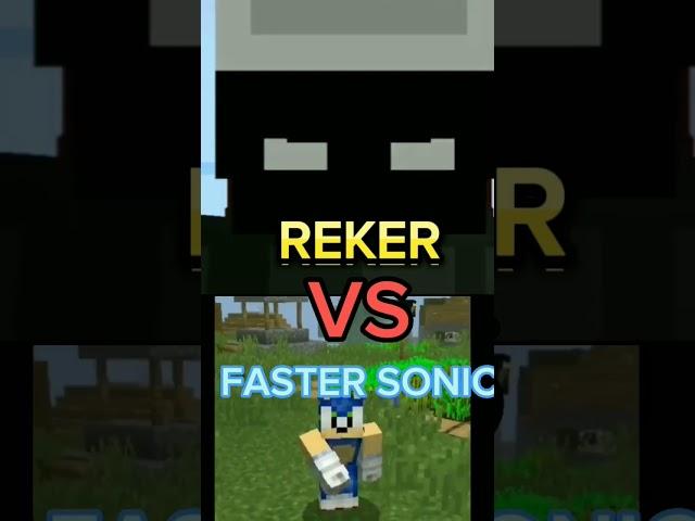 REKER VS FASTER SONIC KIM YUTADI? #noobuzb  #like #minecraft #youtubers