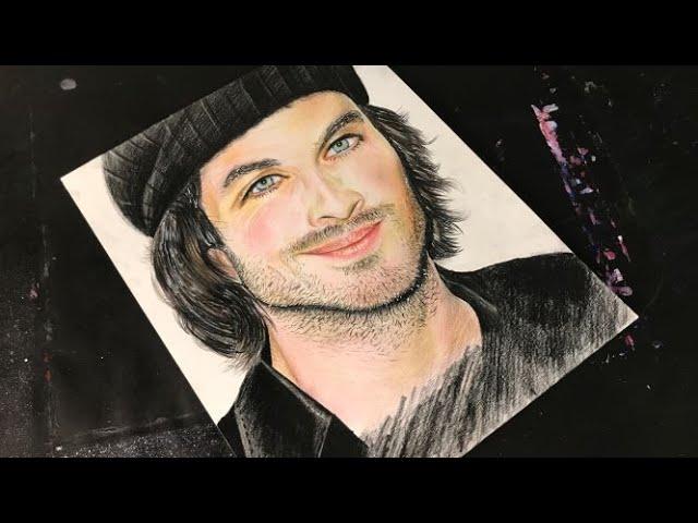 ian somerhalder easy pencil color drawing / vampire diaries #short #shorts