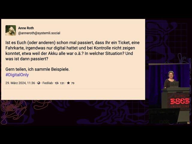 38C3 - Digitalisierung mit der Brechstange