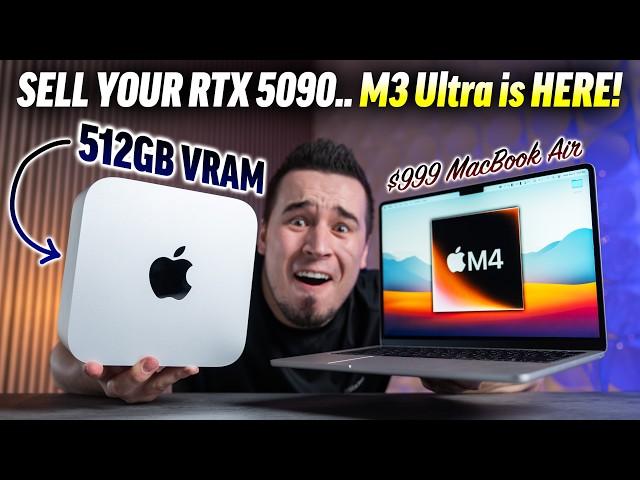 HOLY WHAT!? M3 Ultra Mac Studio is NUTS & M4 MacBook Air