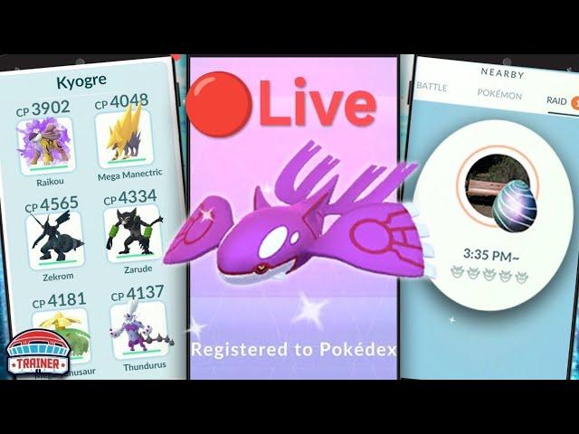 LIVE RAID KYOGRE WILD POKEMON SHINY HUNTING