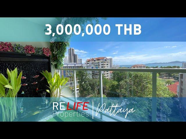 Own a 50 sqm one-bedroom sea view condo in Pattaya today!