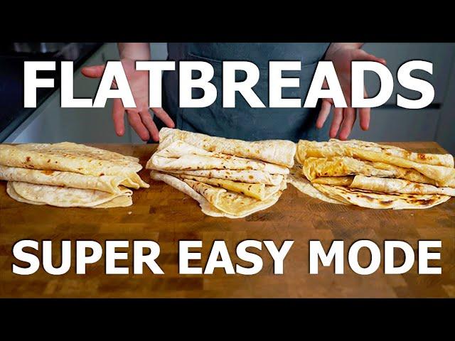 3 SUPER EASY And Delicious Flatbread Recipes Everyone Should Know How To Make! No Oven | No Yeast