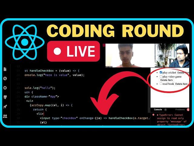 React JS interview 2023 Live Coding Round (Mock)