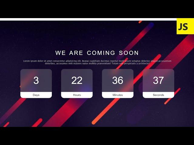 Advanced Countdown Timer making with only HTML, CSS & JavaScript || With Source Code