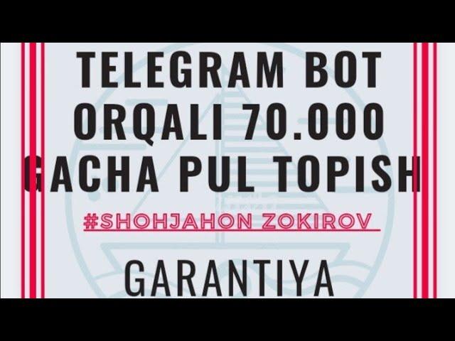 Telegram BOT orqali pul ishlash 2021 GARANTIYA // Uydan chiqmagan holda 70.000 gacha pul topish