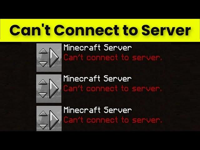 Minecraft - Can't Connect To Server  - 2022  - Fix