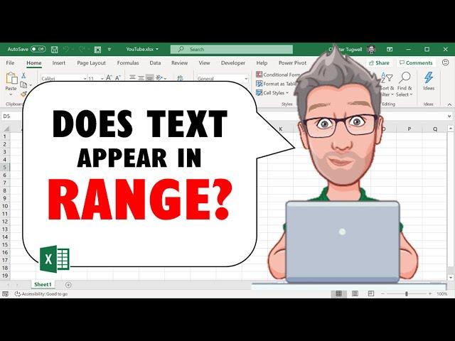 Excel: Check IF RANGE of Cells Contains SPECIFIC TEXT