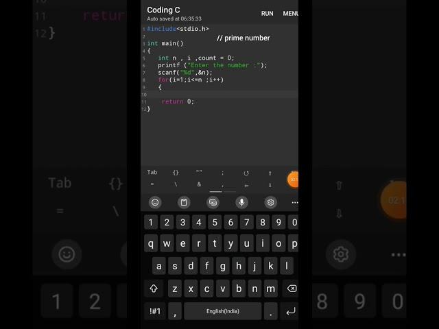 Prime Number in C||programming
