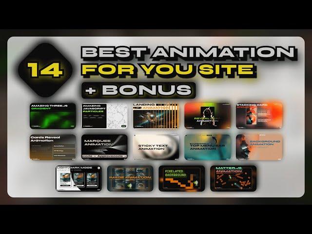 14 Best Animation For Your Site | HTML, CSS, JAVASCRIPT, THREE.JS & GSAP