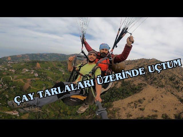 ÇAY TARLALARI ÜZERİNDE UÇTUM #rize#yamacparasutu