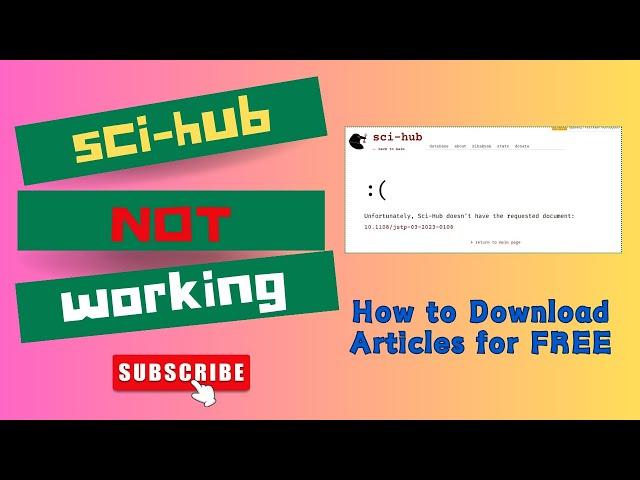 How to download articles for free [Easy] | sci-hub not working | sci-hub alternative [2024]