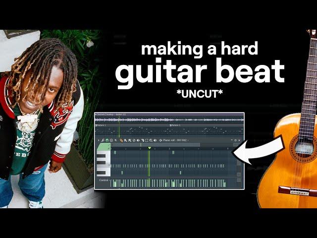 KookUp making a hard guitar beat from scratch (uncut, no edits)