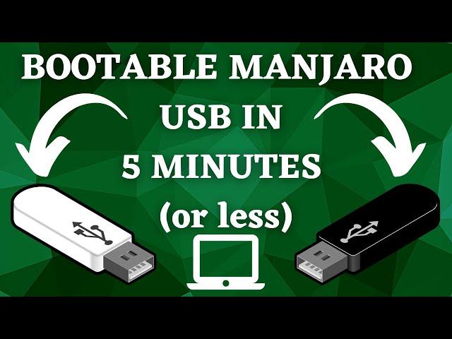 HOW TO CREATE A MANJARO LINUX BOOTABLE USB DRIVE IN 2023! | INSTALL LINUX FREE | 5 MINUTE TUTORIAL