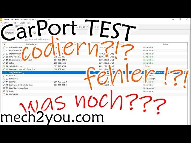 ️ Car port diagnose Software | alternative zu VCDS | OBD für VW Audi Seat Skoda | mech2you | Auto