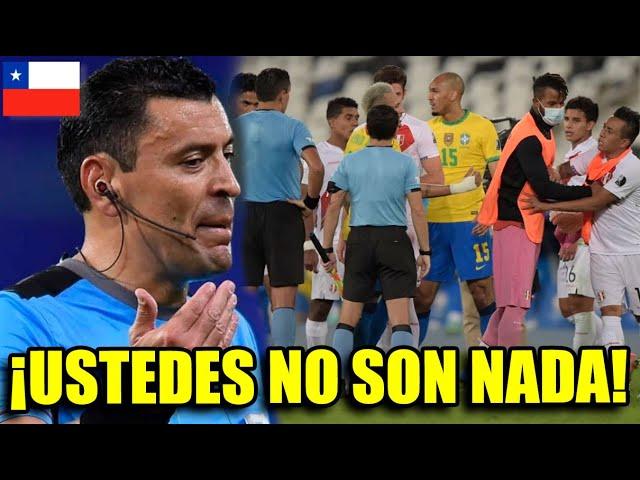 "USTEDES NO SON NADA" ASI SE REFIRIÓ EL ARBITRO CHILENO ROBERTO TOBAR A LOS JUGADORES DE PERÚ