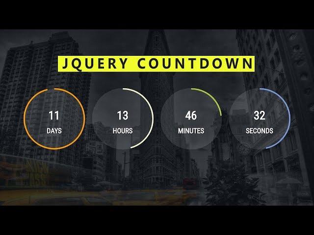 Countdown JQuery Effect ( Source file included ) -  Web Design Tutorial