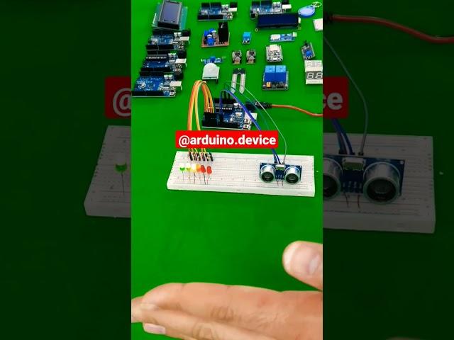 distance meter   #arduinoproject #devise #electronic #ideas #sensor #led #short #car #security