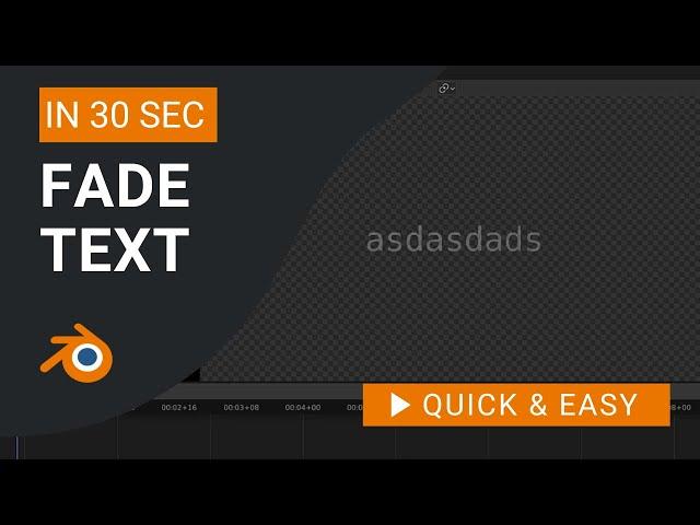 Blender Tutorial: How to Fade Text in and Out in Blender Video Editor