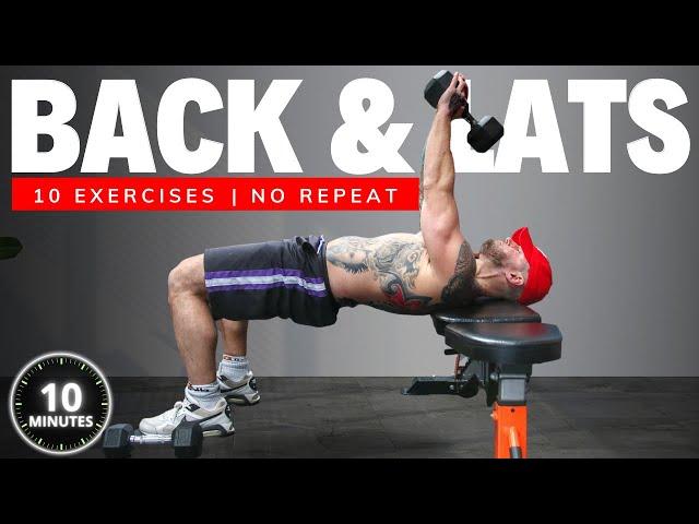 10 Minute Workout | Back Workout At Home | No Repeat | Works with all weights