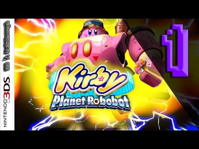 Kirby: Planet Robobot - 100% Walkthrough Part 1 - Level 1 - 1 (All Code Cubes - Story Mode, English)