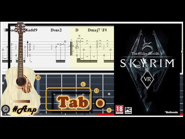 Guitar Tab - Sons of Skyrim (The Elder Scrolls V: Skyrim) OST Fingerstyle Tutorial Sheet Lesson #Anp