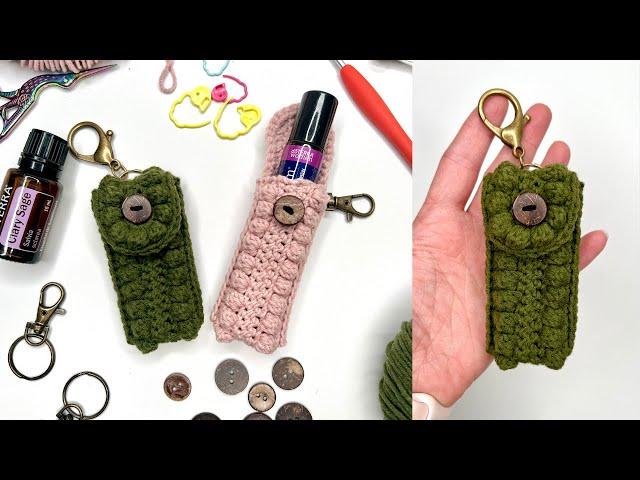 Essential Oil Roller Keychain- Free Crochet Pattern