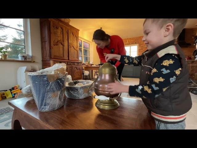 First Christmas in a new house in the farm.I turn on the kitchen appliances.Vlog from the new house.