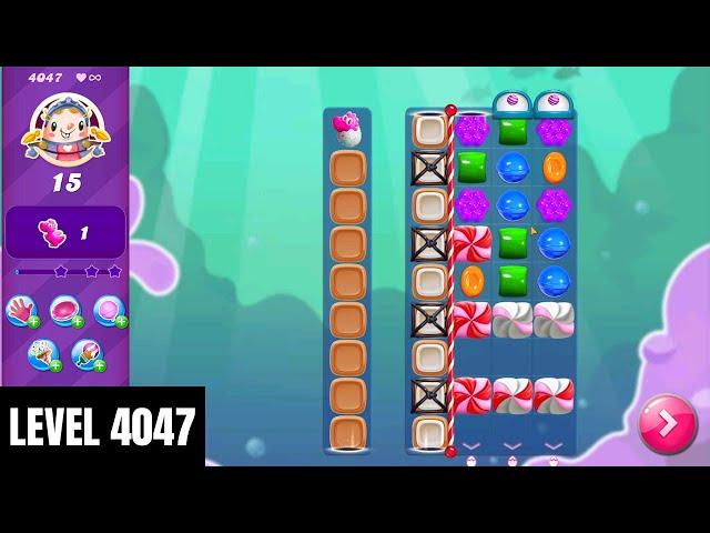 Candy Crush Saga level 4047 (NO BOOSTERS) || Hard Level || 2 Stars 