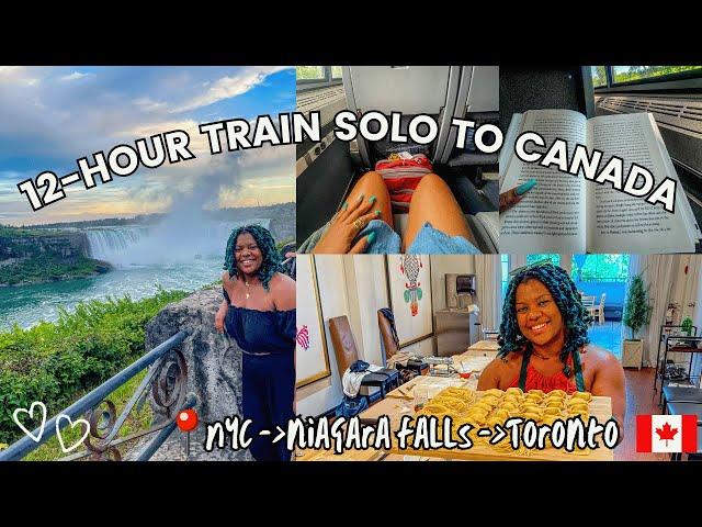 Amtrak maple leaf nyc to niagara falls  | via rail to toronto | solo train trip to nyc & canada