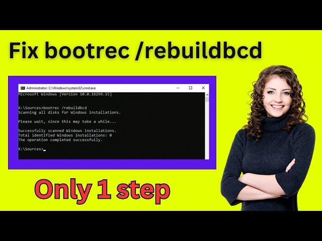 Fix Bootrec rebuildbcd The system cannot find the path specified windows 10/11 Solution.