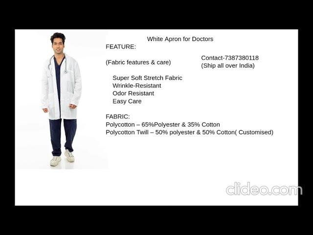 White Apron for Male Doctors