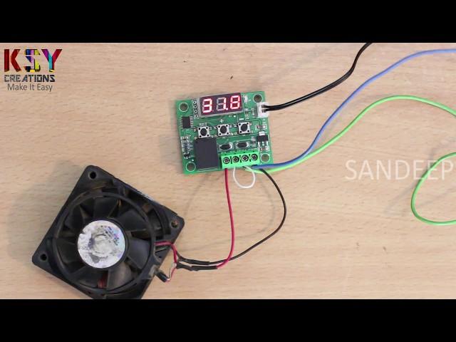 how to connect thermostat temperature relay w1209