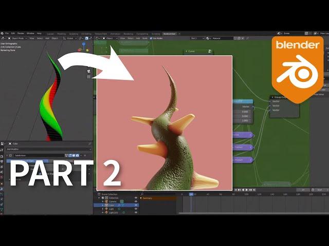 Making Growing Beanstalk in Blender3D Shader Nodes (part 2)