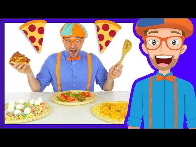 Funny Fun Pizza Song by Blippi | Foods for Kids