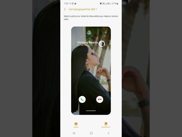 How to set call background wallpaper #samsung a51 #Shorts #GyanTech