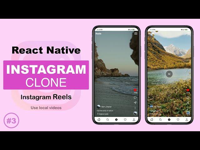 Instagram Clone React Native | #3 - Instagram Reels