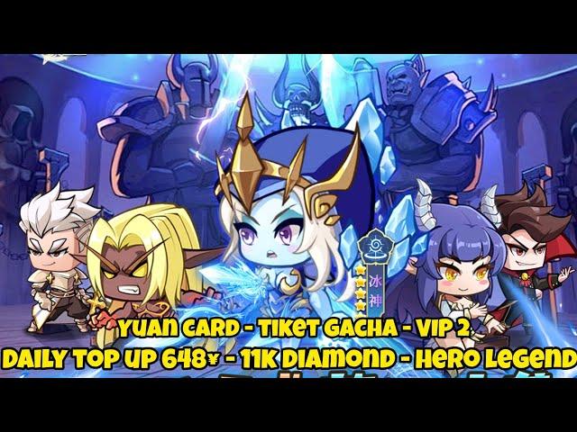 Mythic Summon ldle RPG Private Server - Daily Top up 648¥ - VIP2 - 11K Diamond - Hero Legend