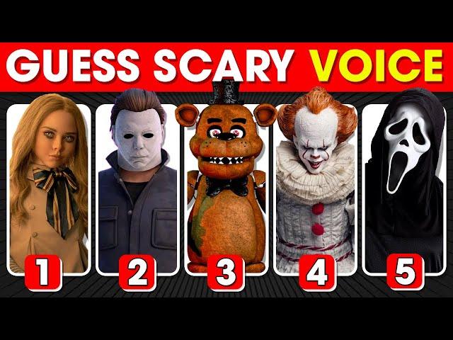 Guess Scary Movie Character by VOICE | FNAF Movie, It, M3gan, Michael Myers #232