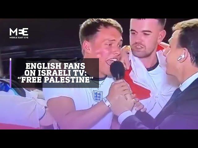 World Cup: English football fan shouts “Free Palestine” on Israeli live broadcast