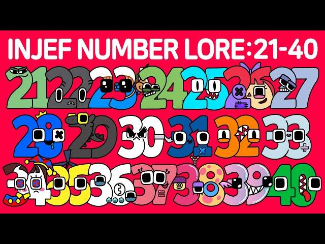 인제프 넘버로어 INJEF Number Lore (21-40)│Alphabet Lore meme