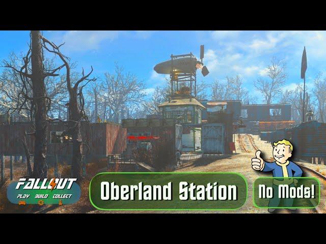 Fallout 4 Oberland Station No Mods Settlement Tour 2023. Lore Friendly Trade Post and Fort.