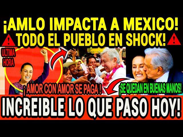 DOMINGAZO HISTORICO ¡EN VIVO ULTIMO ADIOS DE AMLO! ¡CLAUDIA SE DESPIDE ASI DEL TIGRE!