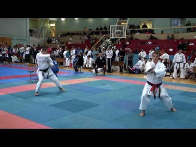 2012 Shotokan Karate Russia Cup Male Kata "Kanku-dai" Kondratyev (Perm) vs Grinenko (Chelyabinsk)