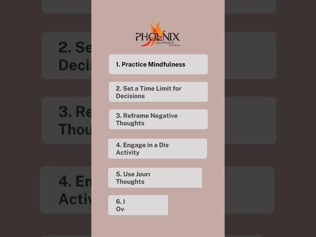 PHOENIX | REACH OUT FOR PRACTICAL STRATEGIES FOR MENTAL CLARITY  #phoenixpsychologicalservices