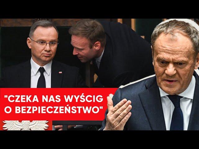 Wystąpienie Donalda Tuska w Sejmie. Premier o bezpieczeństwie. Nagle zwrócił się do posłanki PiS